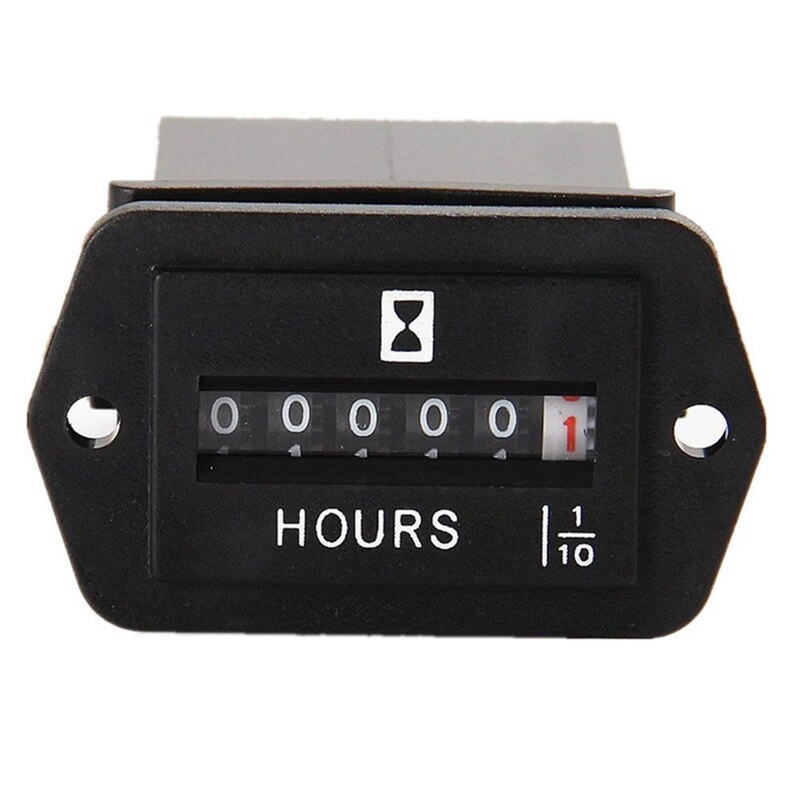 DC 6-80V Mechanical Hour Meter - Hourmeter For Engine Generator Boat Automobiles Motorcross Motor Truck Tractor: Default Title