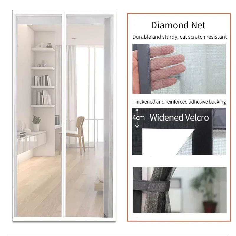 Moustiquaires pour portes, taille personnalisée, empêche les moustiques d'investir d'entrer en été, rideau de porte invisible, salons, balcons