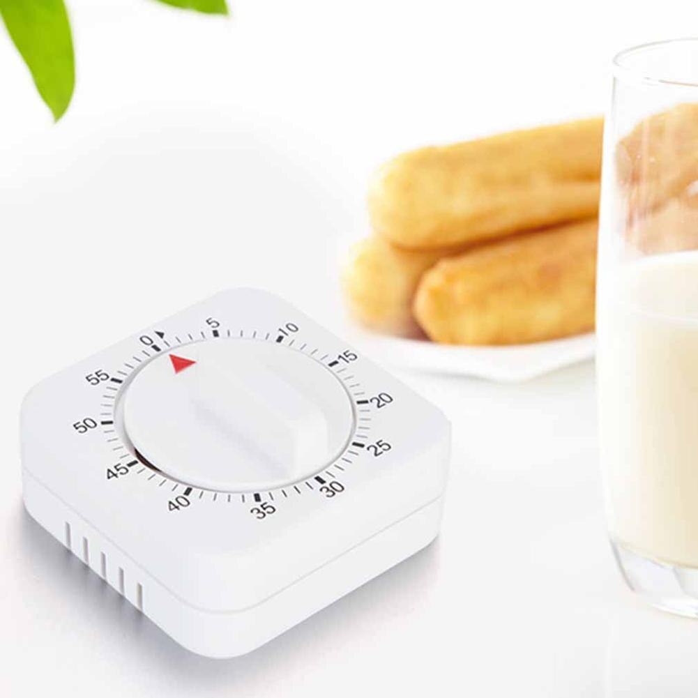 Kitchen Timer 60 Minutes Mechanical Timer Reminder Kitchen Plastic White Timer Tool Cook Kitchen Alarm Tools Kitchen G5G3