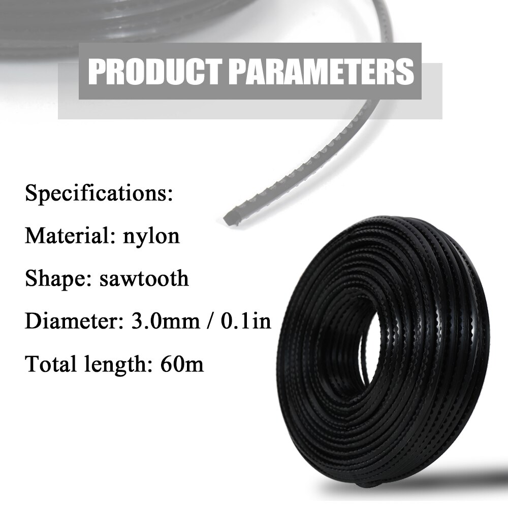Finklipping nylon trimmer tau børsteskjærer trimmer linje klippetråd gressklipper tilbehør