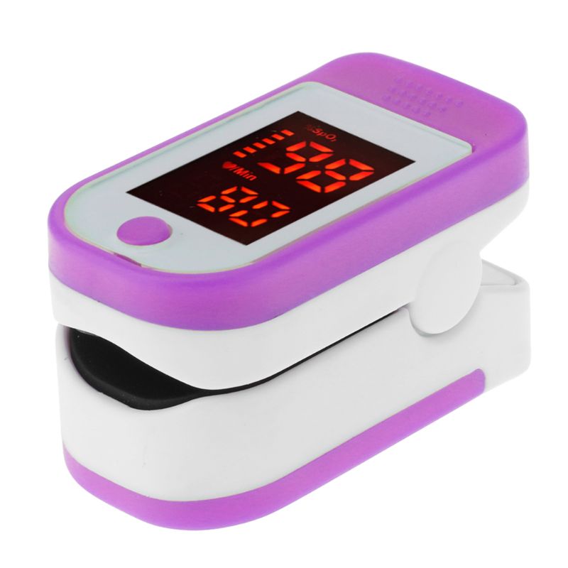 Oxymètre de pouls au doigt moniteur de Saturation en oxygène compteur de fréquence cardiaque au bout du doigt C6UE: purple