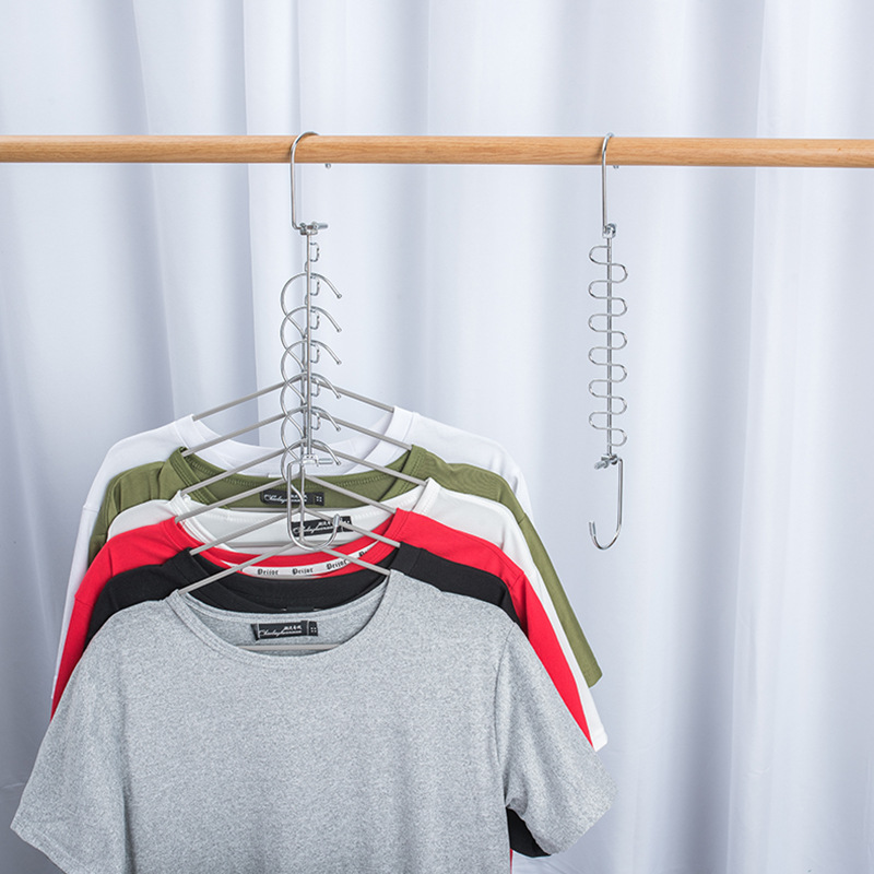 Stainless Steel Cascading Hangers for Clothes Shirts Space Saving Storage Metal Rack Magic Closet Wardrobe Hanger Hook Organizer