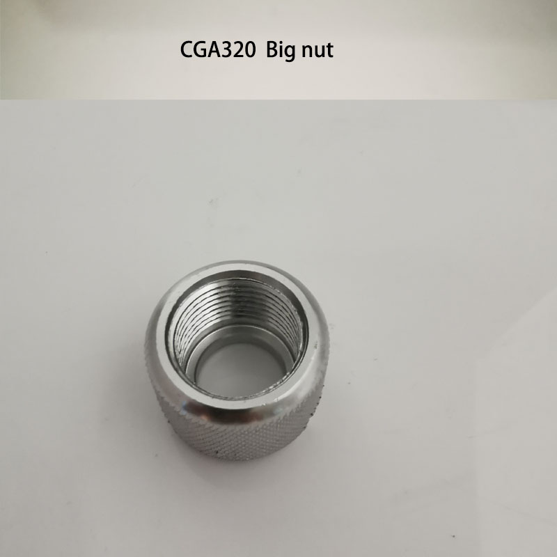 Pressure relief valve fitting: CGA320 Big nut