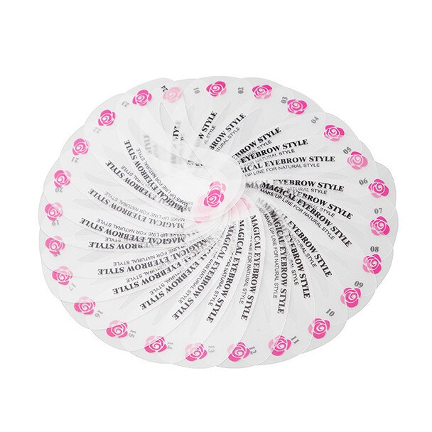 Plantillas para dar forma a las cejas, 24 estilos, Kit de aseo blanco, conjunto de plantillas, herramienta de maquillaje, belleza, oct24,