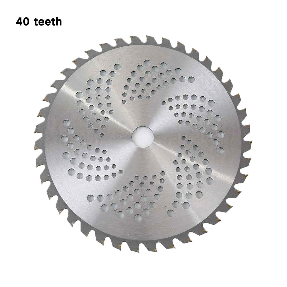 Brush Cutter Blade 40/60/80T With Holes Alloy Steel Saw Cutting Blade Replacement Brush Cutter Accessories: 40 teeth
