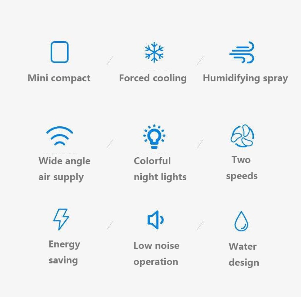 Strong Winds Summer Must USB Charging Air Conditioner Fan Mini Portable Refrigerator Air Cooler Nano Fan