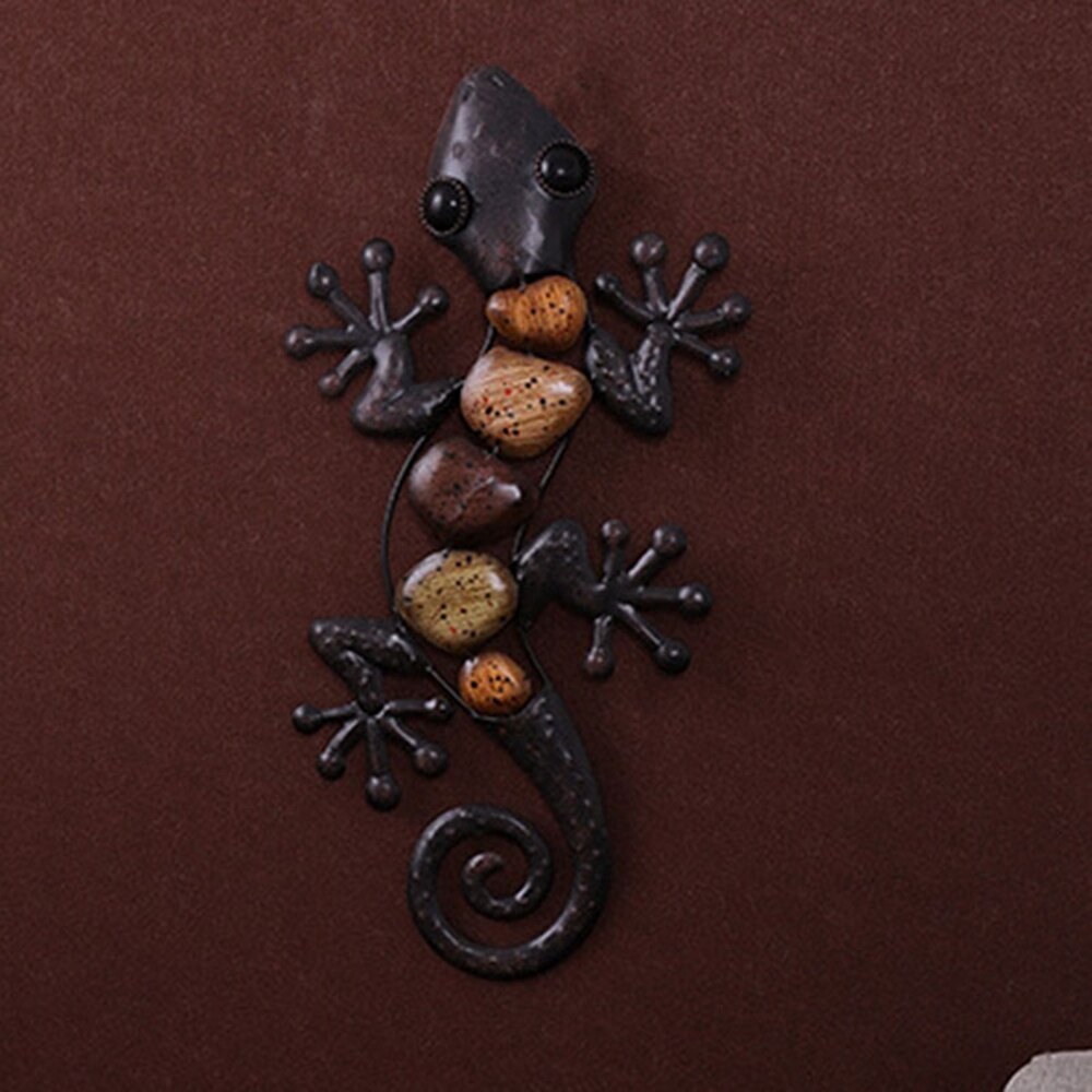 Decoración de casa salamanquesa de Metal de la pared para la decoración del jardín estatuas para uso en exteriores accesorios esculturas de animales y Jardin