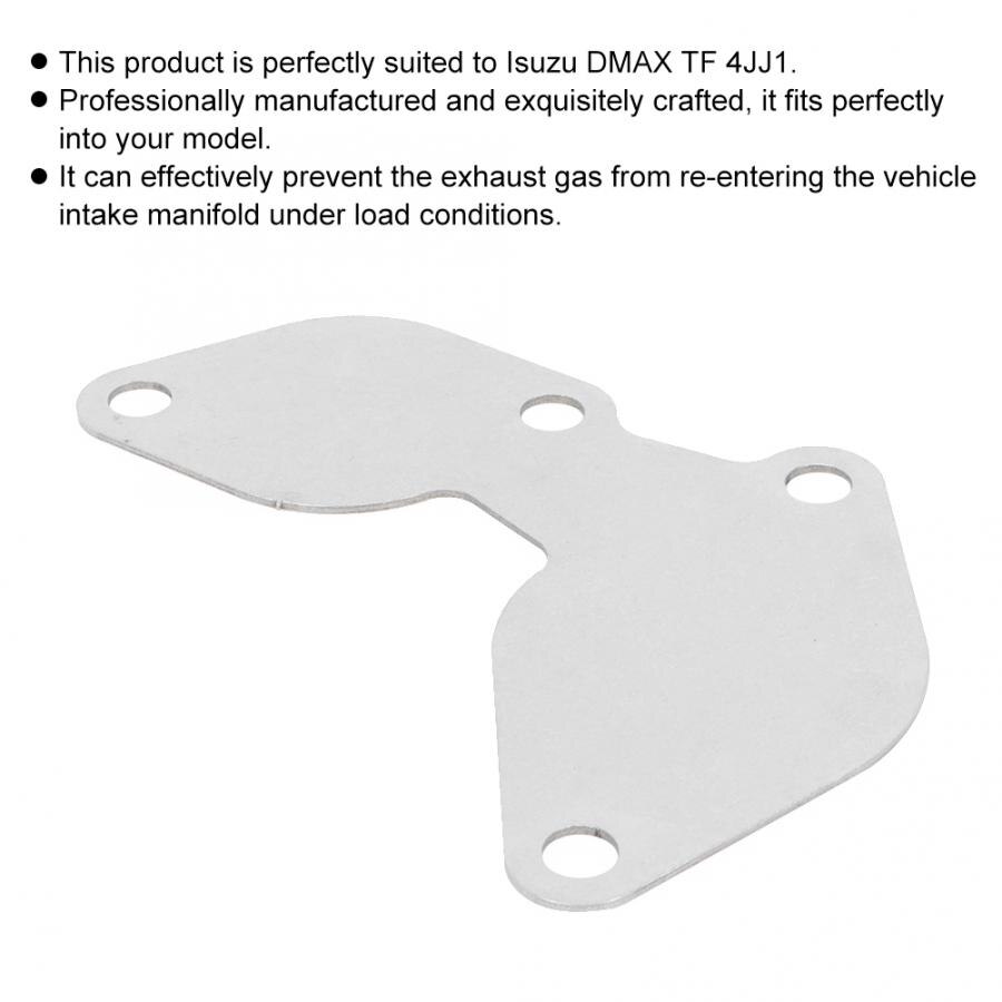 Stainless Steel EGR Blanking Plate Replacement Fit for Isuzu DMAX TF 4JJ1 Durable High hardness Professionally manufactured