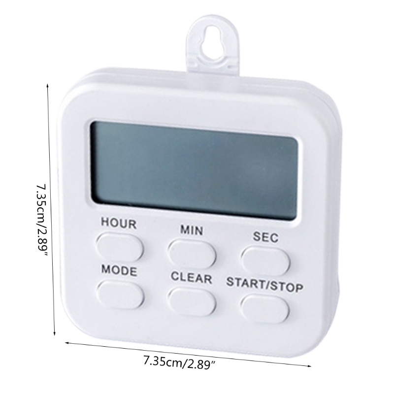 Digital Kitchen Timer with Mute/Loud Alarm Switch ON/Off Switch 24 Hour Clock &amp; Alarm Memory Function Count Up &amp; Down
