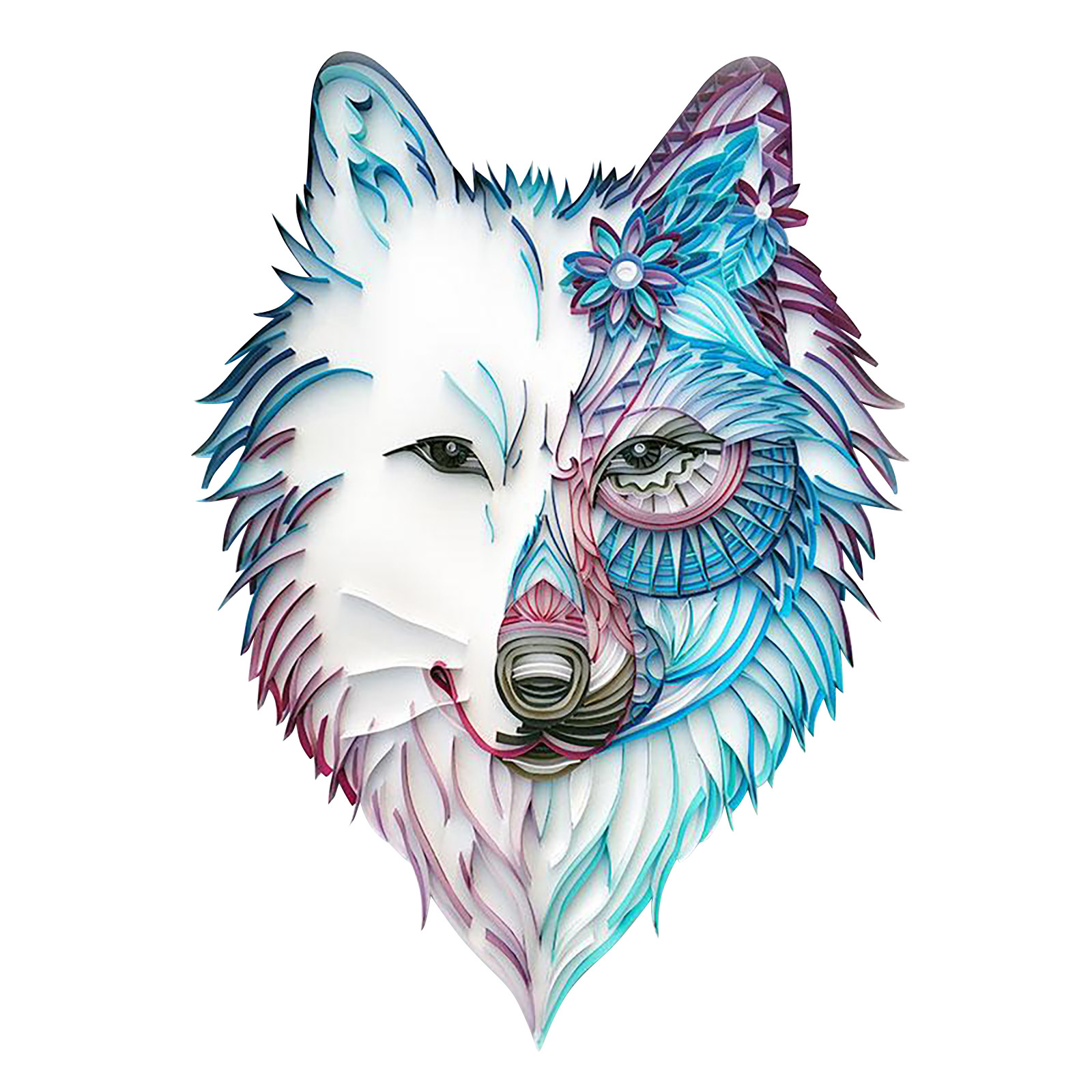 DIY 3D Quilling Paper Filigree Paintings Handicraft Set for Wall Decor Crafts DIY Quilling Paper Kits: K  30cmx37.5cm