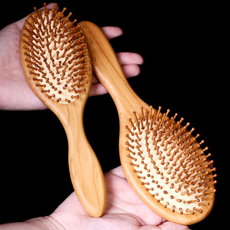 Premium Wooden Bamboo Hair Brush Improve Hair Growth Wood hairbrush Prevent Hair Loss Comb Bamboo Comb Teeth