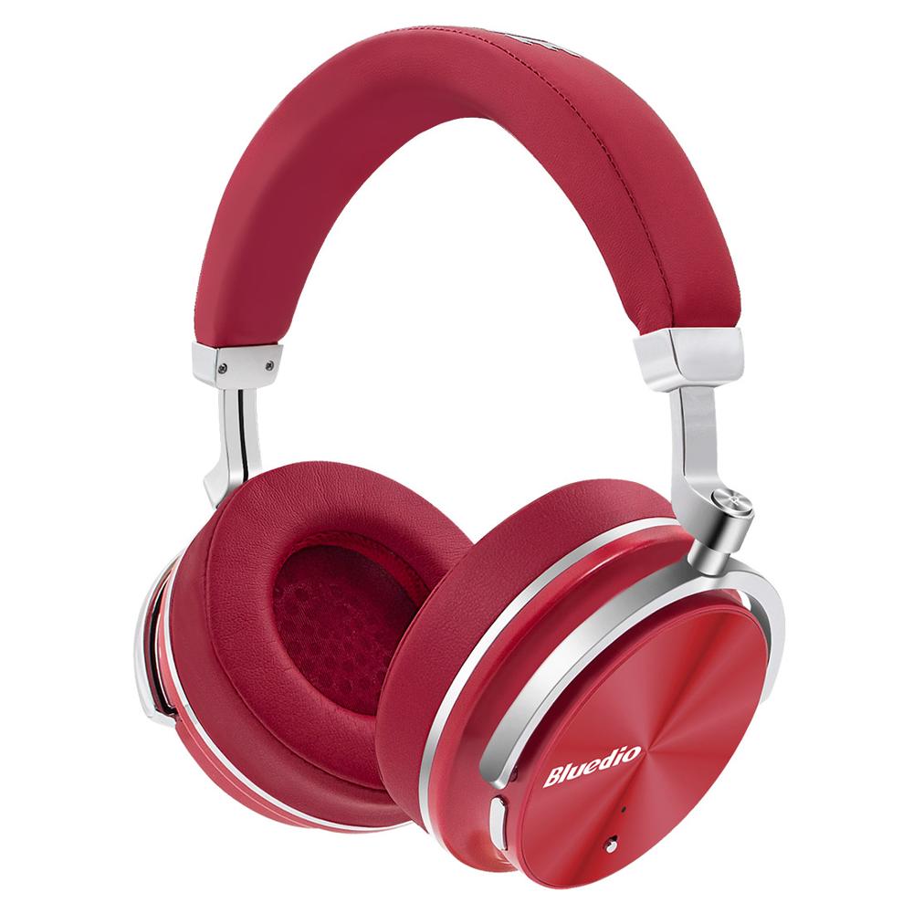 Originele Bluedio T4 Bluetooth Hoofdtelefoon Active Noise Cancelling Stereo Sound Draadloze Headset Met Microfoon Voor Telefoon & Muziek: Red retail box