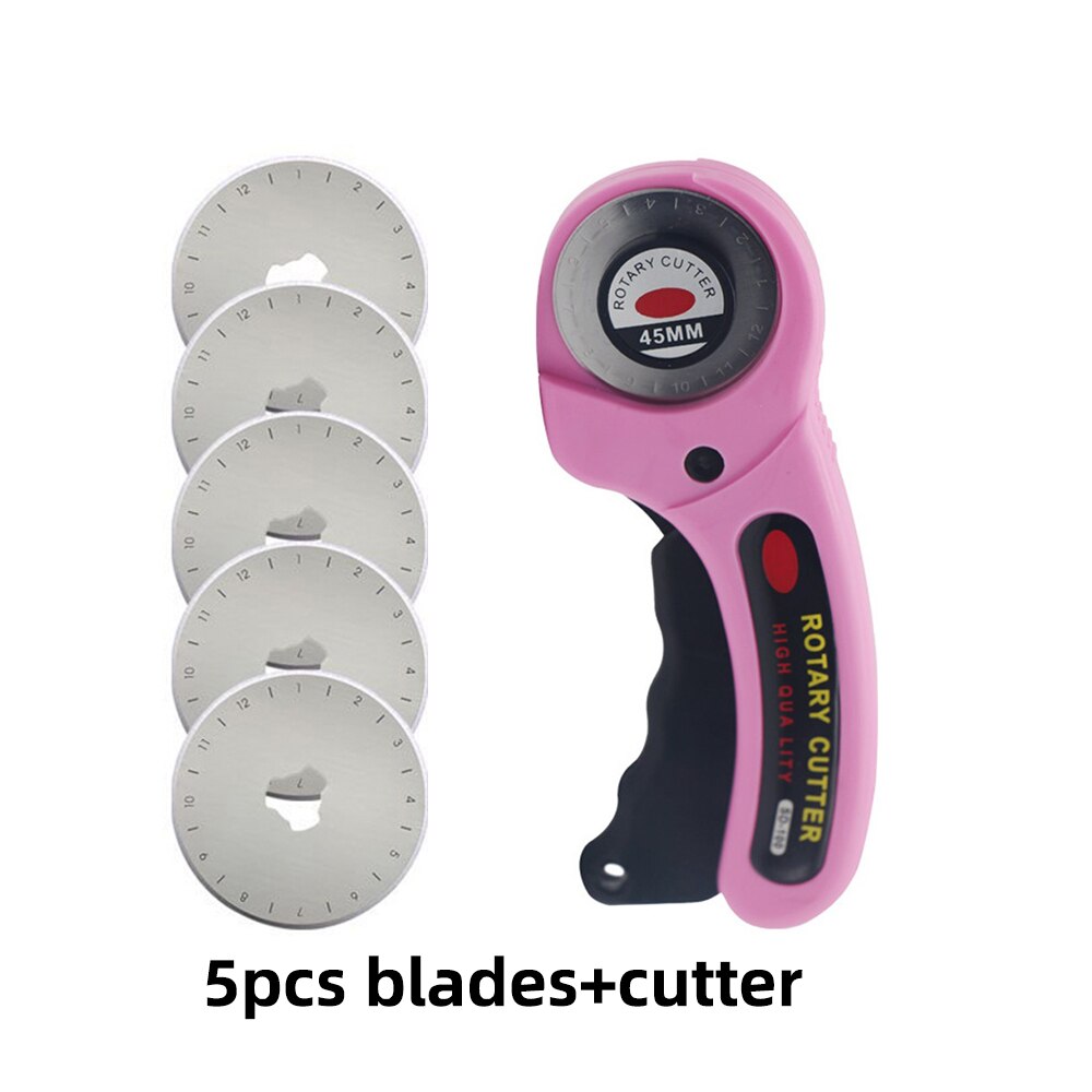 Rotary Cutter Leather craft 45mm Leather Cutting Tool Leather Craft Fabric Circular Blade Knife DIY Patchwork Sewing Quilting: C SET 1
