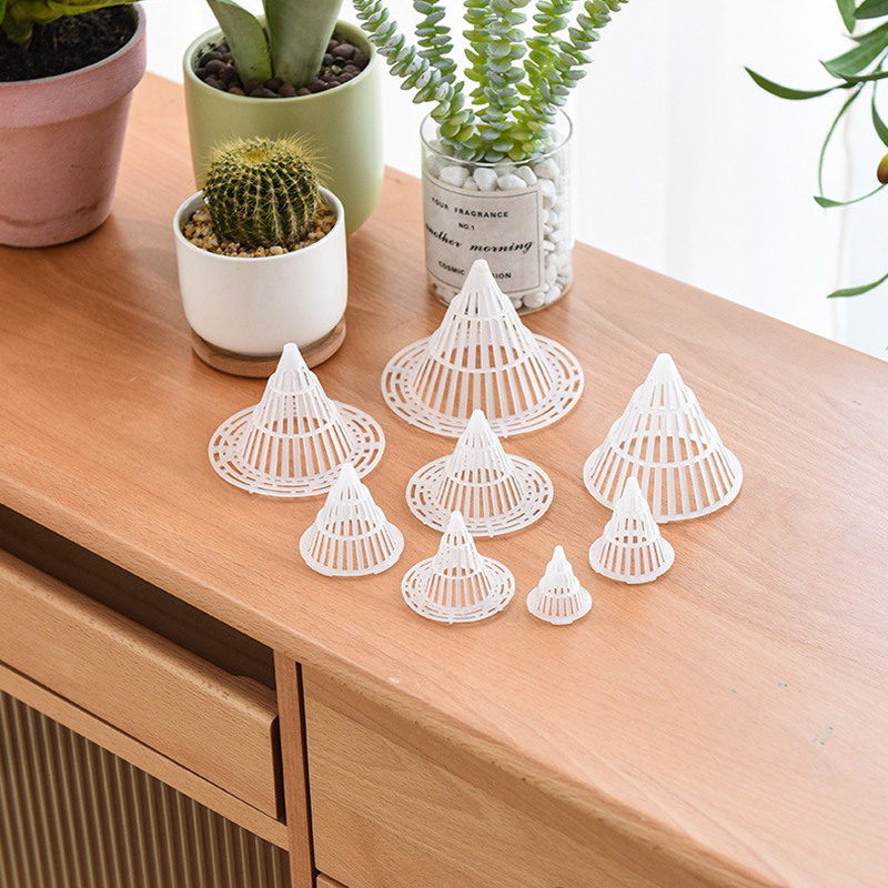 Flower Pot Junta Cônico Tampa De Drenagem, Green Plant Bottom Leakage Mesh Pad, 5 pcs
