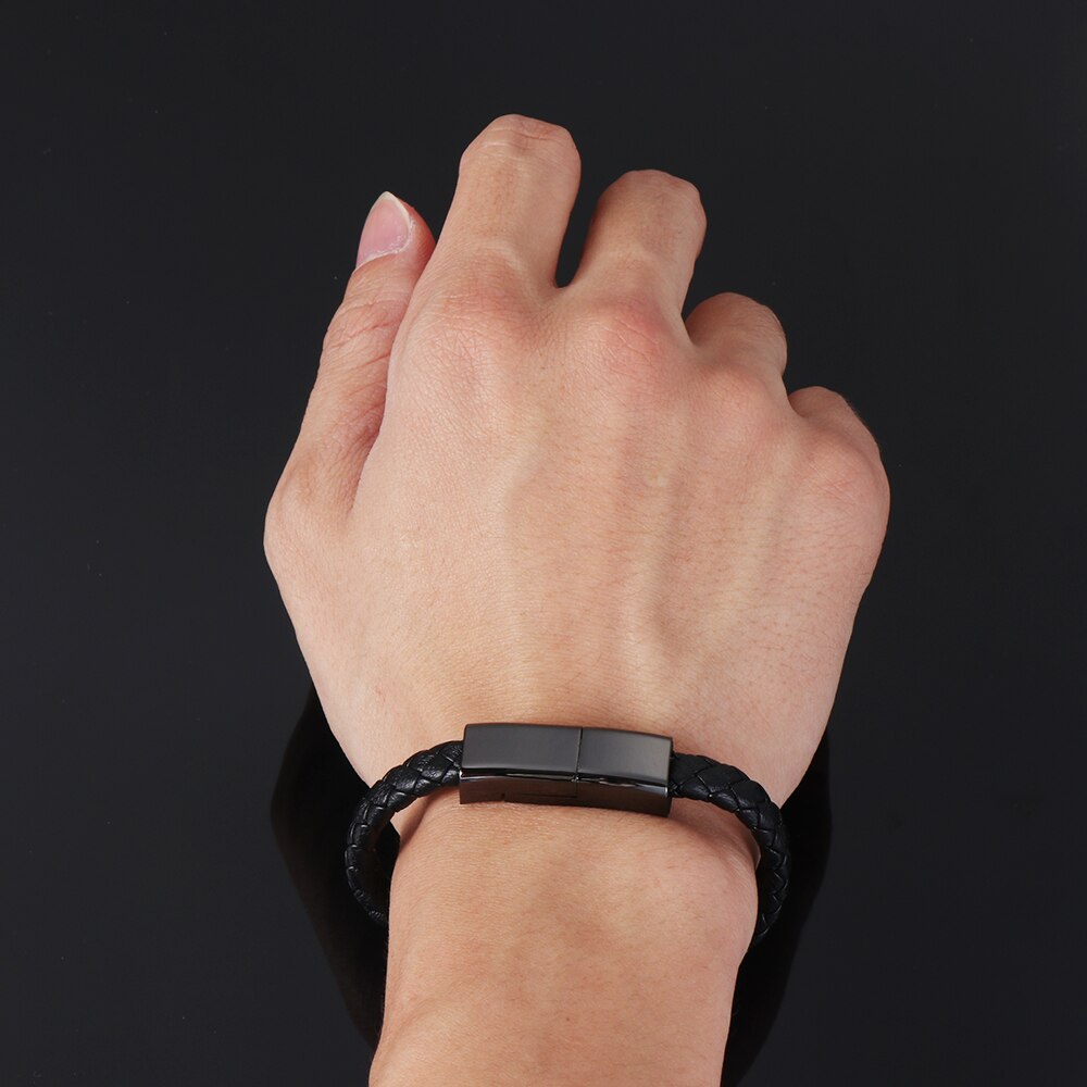 Nowy styl rodzaj USB C kabel robić transmisji danych skórzana bransoletka moda mini przenośny ładowanie szybki kabel synchronizujący i ładujący bransoletkę z nadgarstkiem