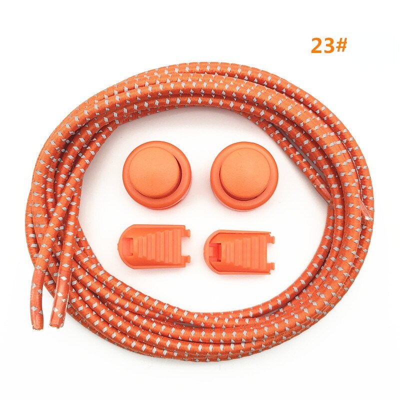 Schnürsenkel Kreative Schnell Keine Krawatte Schnürsenkel freundlicher Erwachsene unisex Schnürsenkel Turnschuhe Sport Faul Schnürsenkel Reflektierende Elastische Elastische: Orange