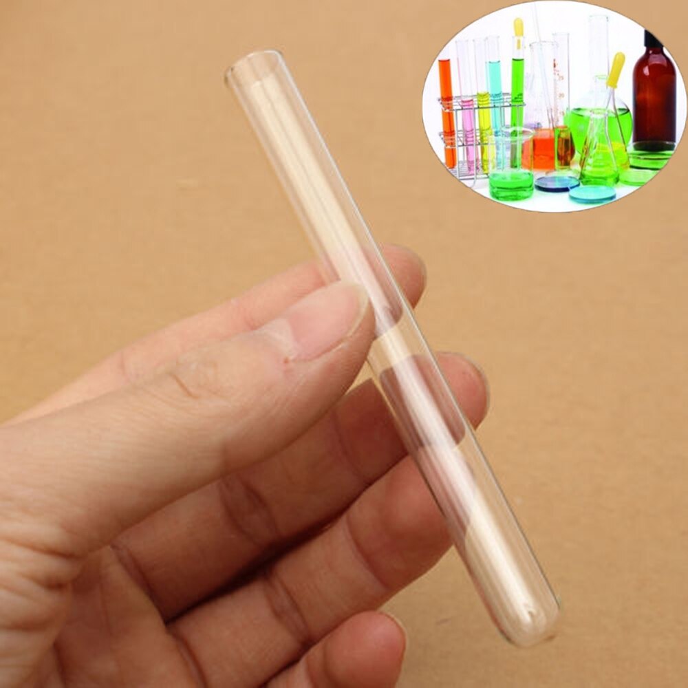 Glass Test Tube Round Bottom with Cork Stopper Borosilicate Chemistry 2