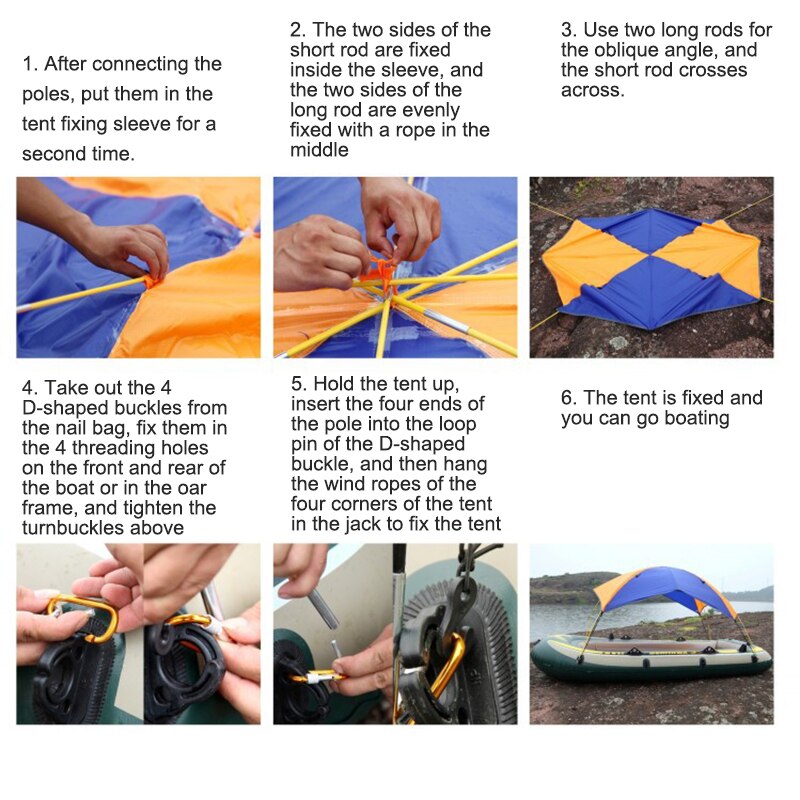 Boat Sunshade Fishing Sun Tent Boat Pergola Inflatable Boat Rubber Boat Tent Rain Sun Protection 0367 XB