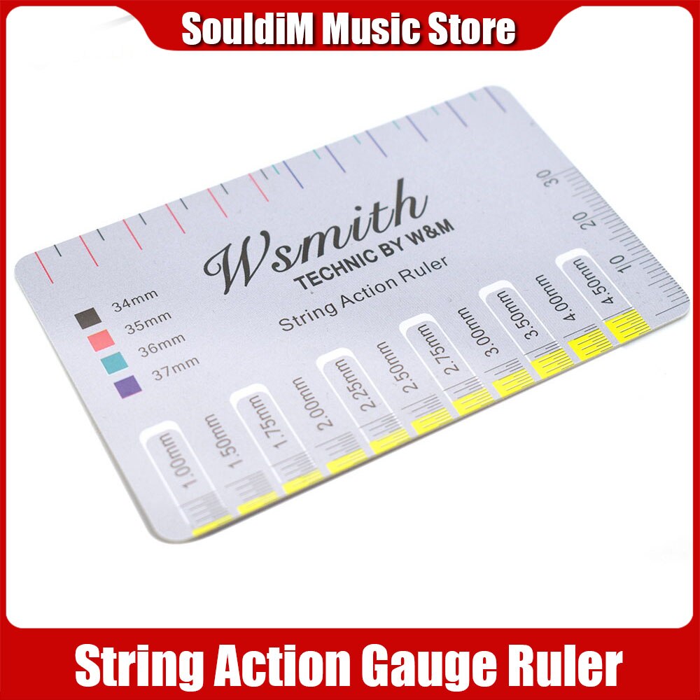 1pc Guitar String Action Gauge String Pitch Ruler Measuring Tool for Bass Classical Electric Acoustic Guitar Tools Parts Rulers
