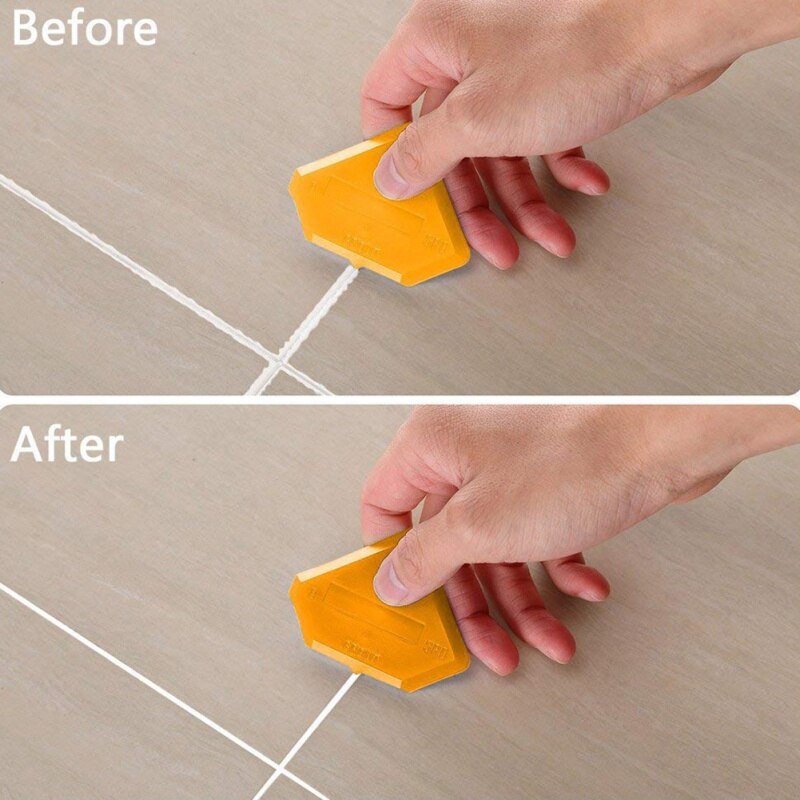 Scellant en Silicone outils de finition | Racloir pour coulis dissolvant de calfeutrage, carrelage spatule en Silicone, outil de calfeutrage, nettoyeur de bords de cuisine 17 pièces