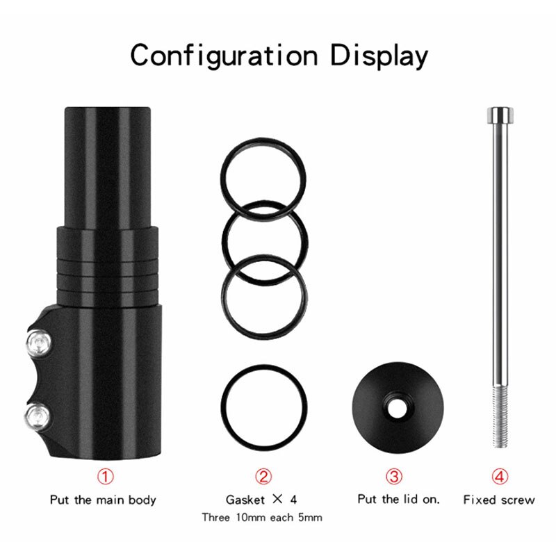 Mountain Bicycle Handlebar Fork Stem Rise Up Extender Extension Head Up Adaptor Aluminium Stem Road Bike Stem