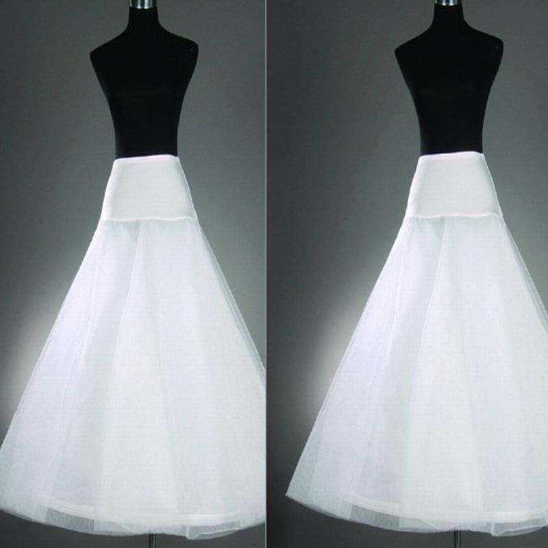 Womens A-Line 1-Hoop Fishtail Petticoat Bridal Ful... – Grandado