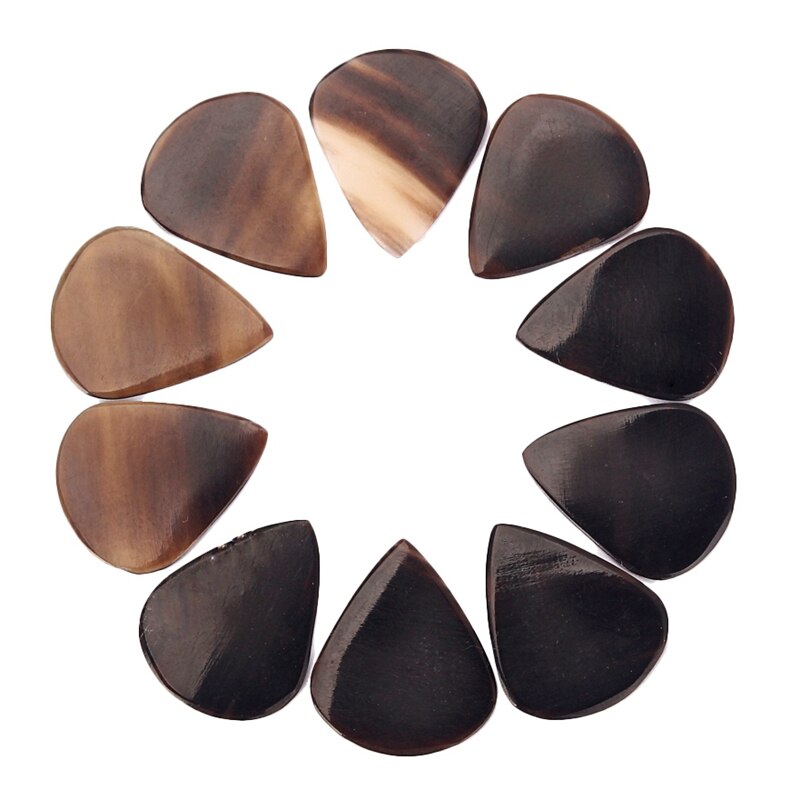 10 pièces à la main corne guitare médiator pour guitare Manduolin Banjo ukulélé basse 0.8 -- 1.2mm