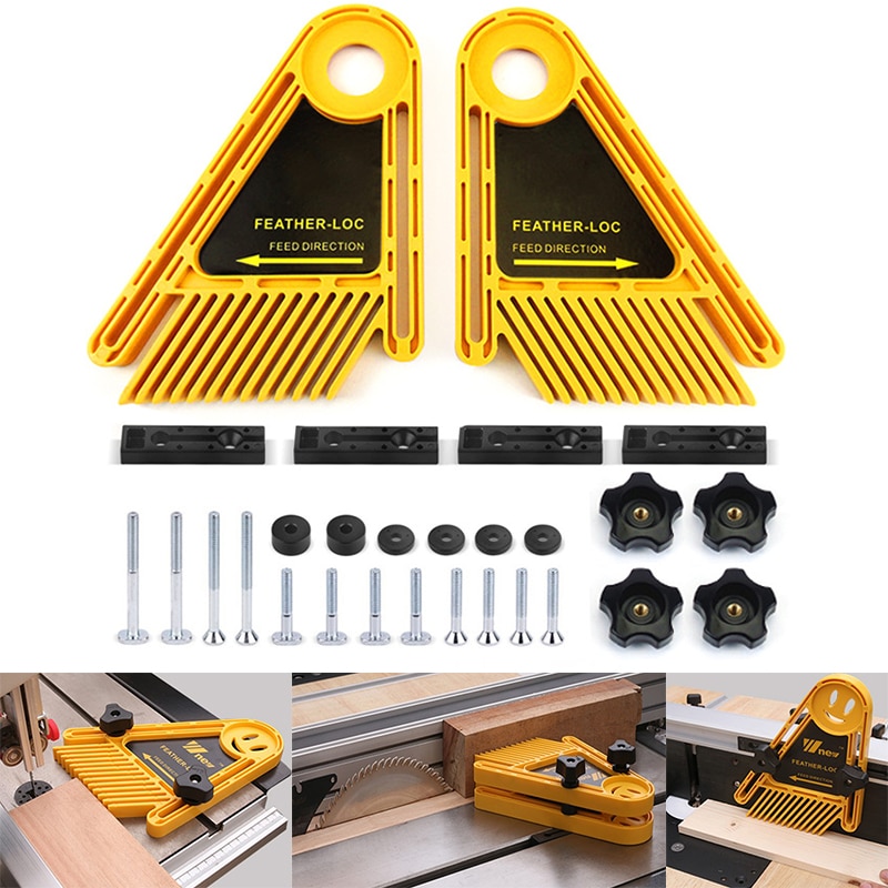 Woodworking Engraving Miter Double Machine Multi Purpose Table Slot Feather Loc Board set For Table saw Gauge Carving Tools