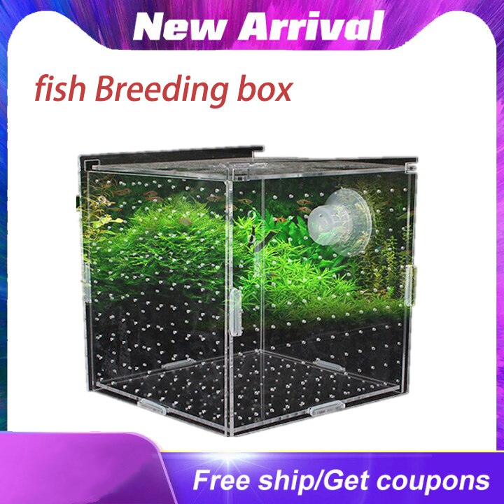 Fish Tank Aquarium Decoration Box Small Fish Isolation Net Tropical Fish Breeding Box Production Box Acrylic Aquarium Supplies