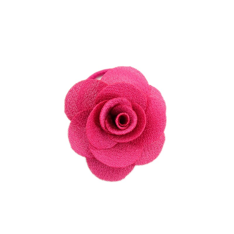 Women Big Rose Flower Elastic Hair Ring Girls Hair Bands Elastic Hair Rubber Bands Hair Accessories For Baby Girl Bebe: 07