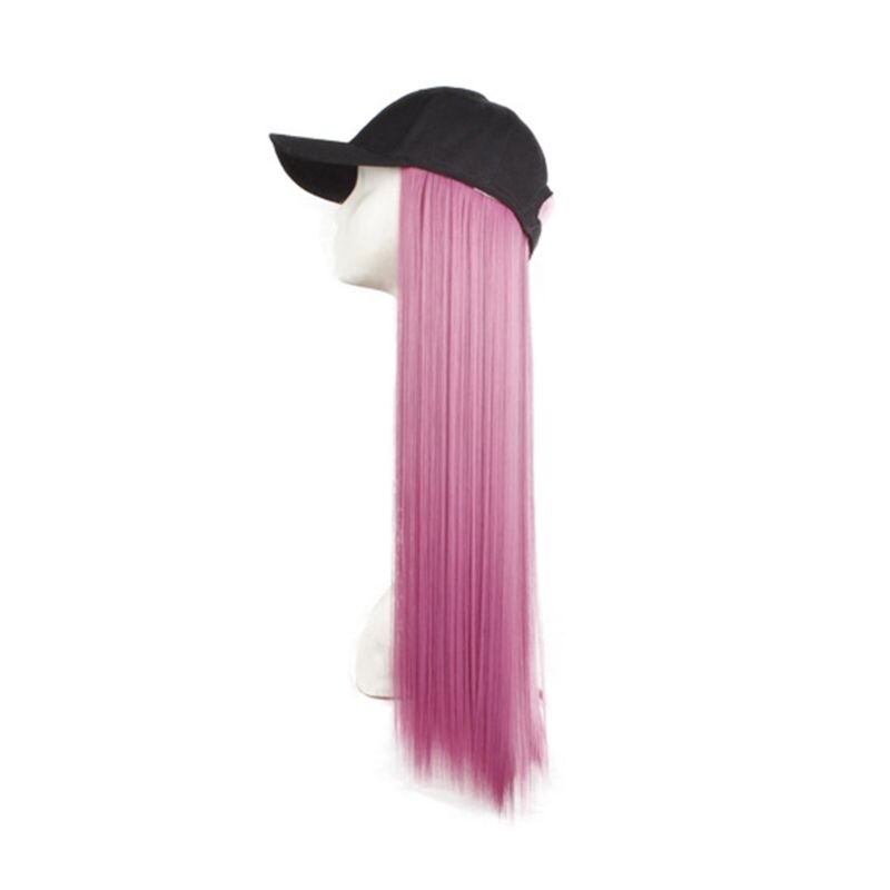 Wilde vrouwen pet pruik kleur lang steil haar krullend eendelige honkbalpet pruiken cosplay feest aankleed rekwisieten