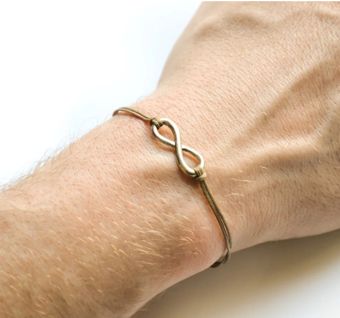 Pulsera Infinity Pulsera celta para hombre - Pulsera con nudo para hombre Joyería para hombre Pulsera OM Pulsera cruzada: Rojo