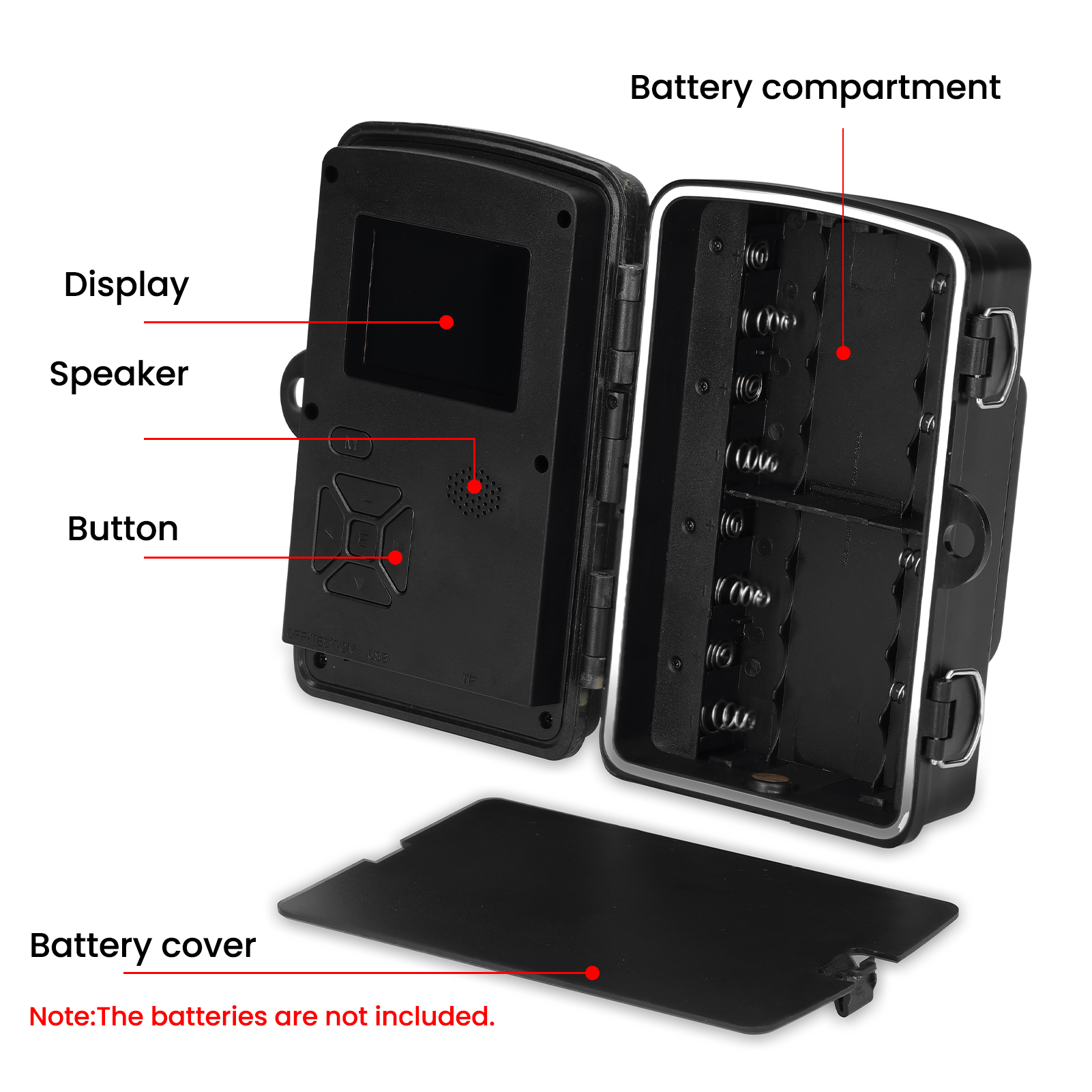 16MP 1080P Outdoor Camera Field Detection Infrared Camera 2.0 Inch TFT Color Display Day Night Use Hunts Night-Visions Camera