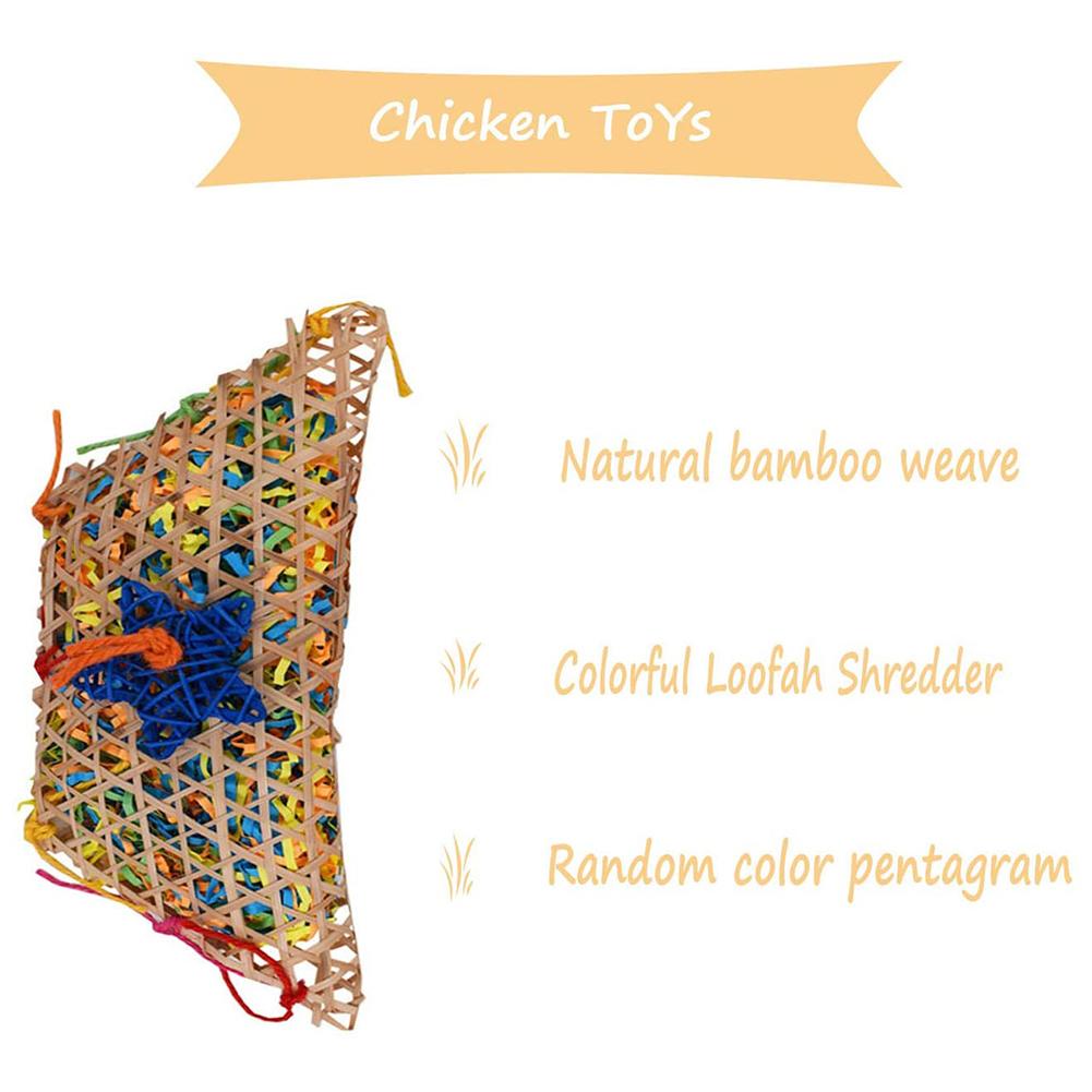 Chicken Toy Rooster Woven Toy Set Durable Chew Ball Toy Hanging Ball Toy for Chicken Hens
