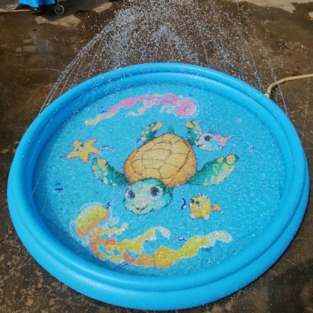freundlicher Nette Schildkröte draussen Aufblasbare Streuen Spritzen matt Wasser sprühen Kissen Spielzeug