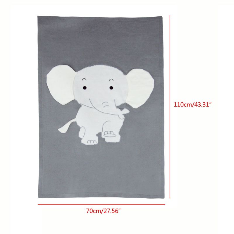 Baby tæpper swaddle baby wrap strikket tæppe til barn elefant tegneserie plaid spædbarn toddler sengetøj swaddling
