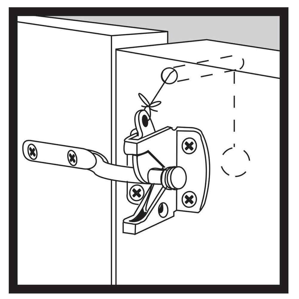Gate Latch - Post Mount Automatic Gravity Lever Wood Fence Gate Latches with Fasteners/4.7 Inch Black Finish Steel Gate Latch to