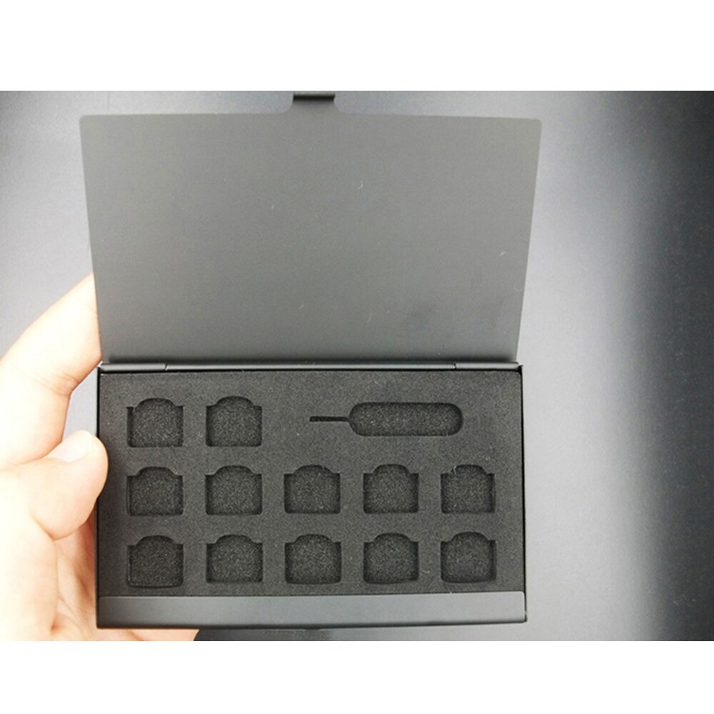 Single-layer Aluminum SD Card Box Apple Samsung 56 Mobile Phone Memory SIM Card Box Nano Card Package Storage Box