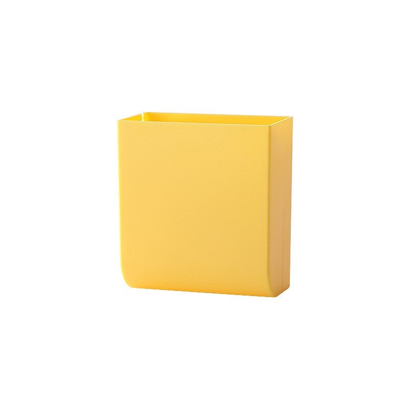 Self-adhesive Toothbrush Holder Free Punch Double-layer Mouthwash Cup Storage Rack Wall Mount Handing for Bathroom Accessories: Yellow