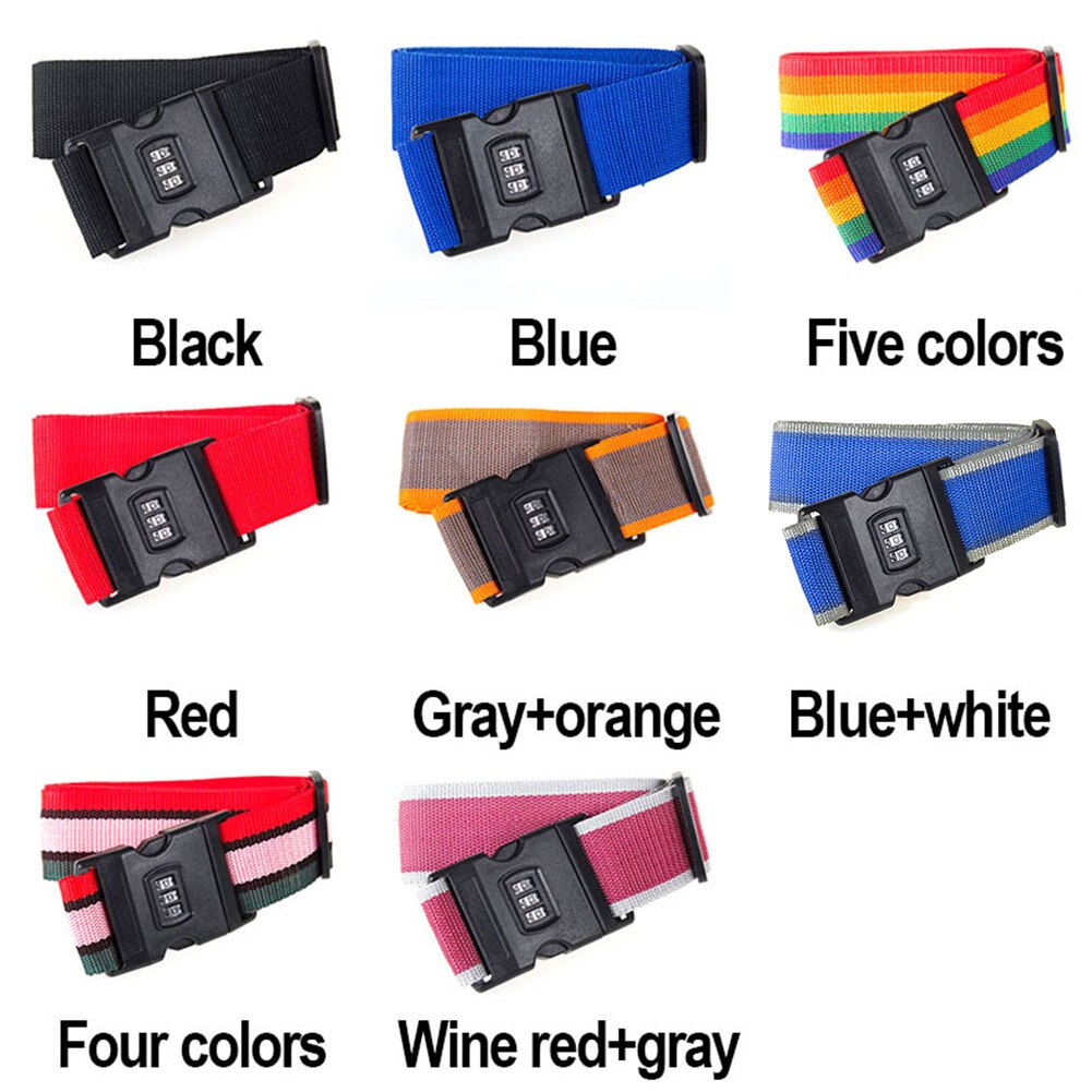 Einstellbare Sicherheits Gürtel mit Drei Digit Kombination schloss für Reise Gepäck Koffer Band Verpackung Blet Strap Reise Zubehör