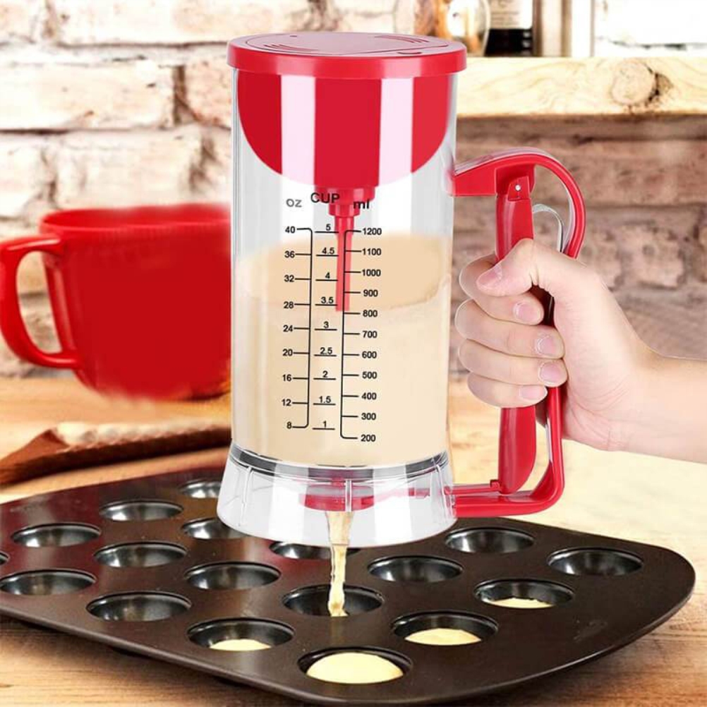 1200ML Kitchen Hand-held Electric Pancake Batter Mixer Dispenser Blender Machine Baking Tool Kitchen Appliance