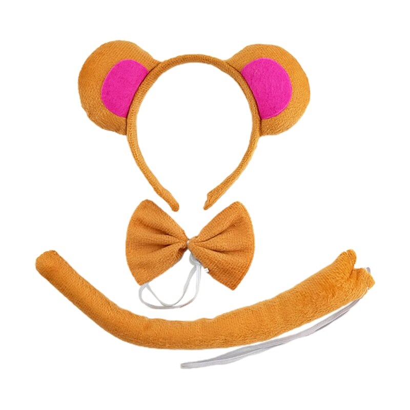 Ears Headbands Bows Tail Monkey Ears Party Decorations Cosplay Washing Face