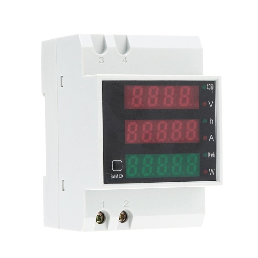 D52-2047 AC 80-300V 0-100A Din Rail LED Voltmeter Ammeter Active Power Factor Energy meter Voltage Volt Current Digital Meter: Default Title