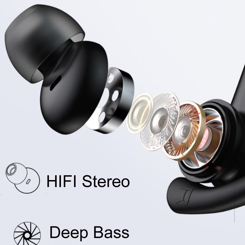 Bluetooth bezdrôtové slúchadlá skutočné bezdrôtové stereo slúchadlá basové slúchadlá handsfree mikrofón slúchadlá mobilného telefónu na športové cvičenie