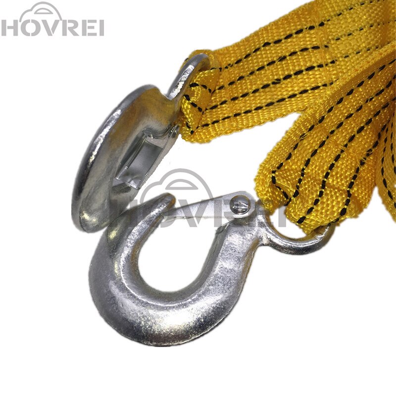 Cuerda de remolque para coche, accesorio de tracción de nailon con ganchos para emergencias de alta resistencia, 3 toneladas, 300x4,5 cm