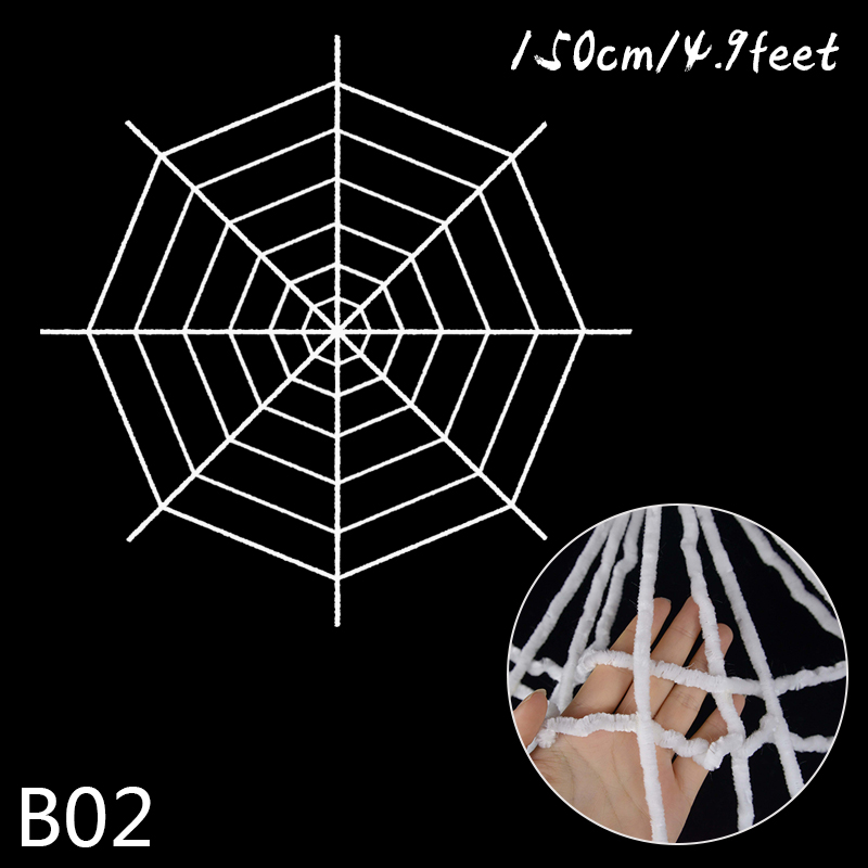 Telaraña de araña de Halloween blanca y negra de 150/250cm, telaraña elástica gigante para decoración de Bar en casa, Casa Encantada, accesorios de Terror para de Halloween: Amarillo fluorescente