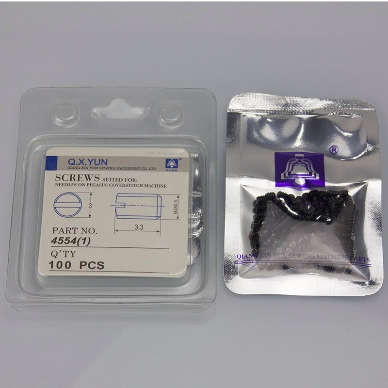 100pcs Sewing machine screw brother pegasus siruba kansai singer typical needle plate /feed dog/presser foot screw .....