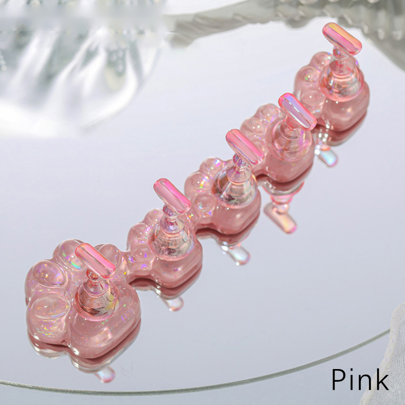 Kattklo nagelställ för press-on naglar aurora resin visar hyllor nageldisplay magnetisk hållare manikyrorganisatör verktyg: Grön