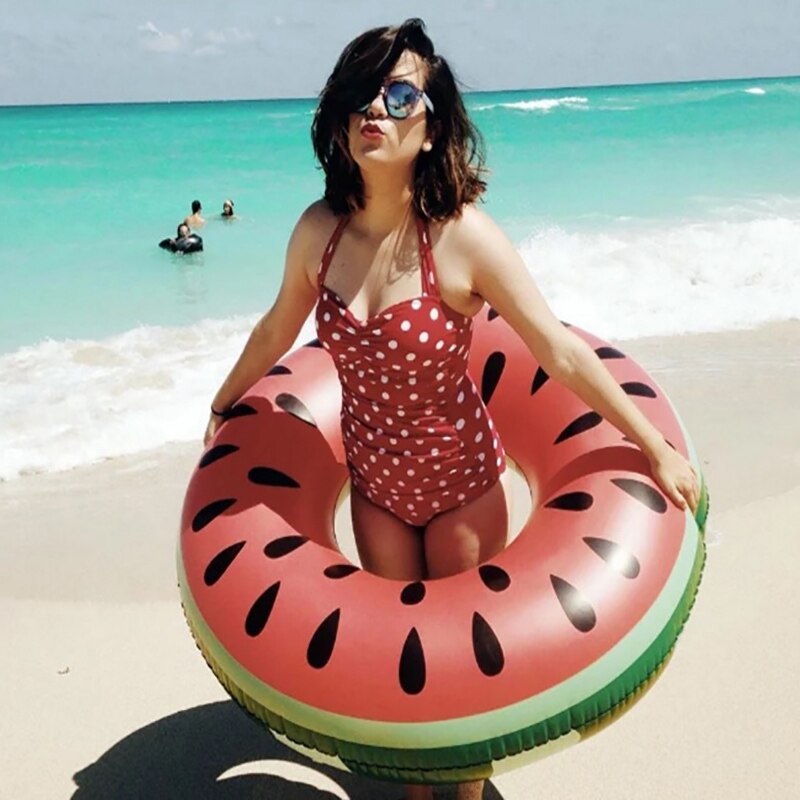 120CM Wassermelone Aufblasbare Schwimmen Schwimm Reihe Pool Für Kinder Erwachsene Obst Float spielzeug Aufblasbare Donut Pool Wasser Spielzeug