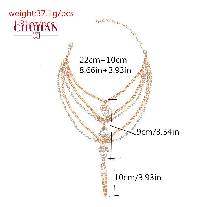 Chuhan Mode Zomer Sexy Gouden Kleur Kwastje Enkelbandje Voor Vrouwen Hanger Chain Enkelband Foot Sieraden Barefoot Sandal J201